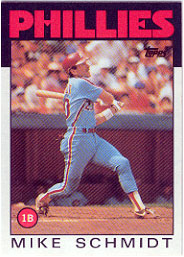 1986 Topps Baseball Cards      200     Mike Schmidt